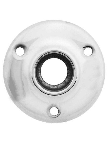 Traditional Stamped Brass Rosette - 2 inch Diameter in Polished Nickel.
